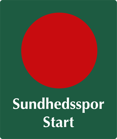 Naturstyrelsenskilt Sundhedsspor Start Lakeret Aluminium 100 x 120 mm NSR12