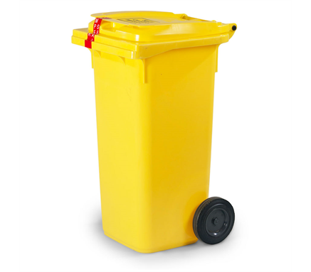 120 liter Olie spildkit og beredskabskit i tohjulet skraldespand beholder, container vægt beholder 15 kg 48 x 56 x 93 cm