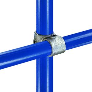 Overkryds - fitting 45, 33,7 mm (45-6), Kee Clamp galvaniseret rørfitting
