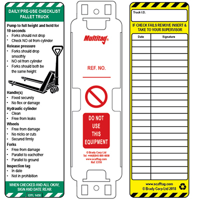 Pallet Truck Tag Kit