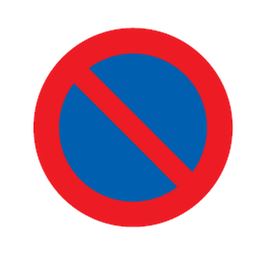 Parkering forbudt, Ø 70 cm, 2-sidet, færdselstavle