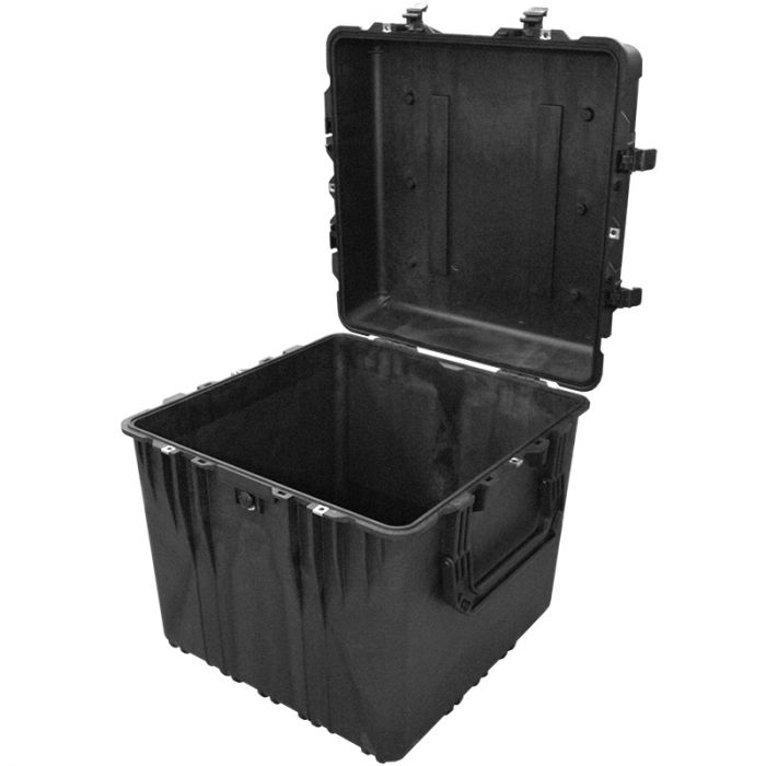 PELI&trade; Professionel vand-, luft- og støvtæt case i slagfast plast. PELI&trade; 0370 Cube Case, tom