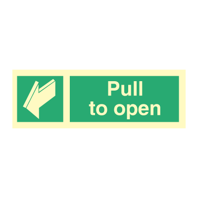 Pull to open 100 x 300 mm efterlysende selvklæbende