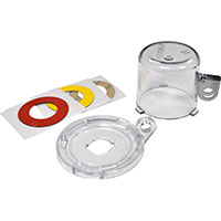 Trykknap Lockout-enhed (16 mm), Klar, med standard Cover