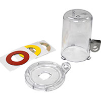 Trykknap Lockout-enhed (16 mm), Klar, med Tall Cover