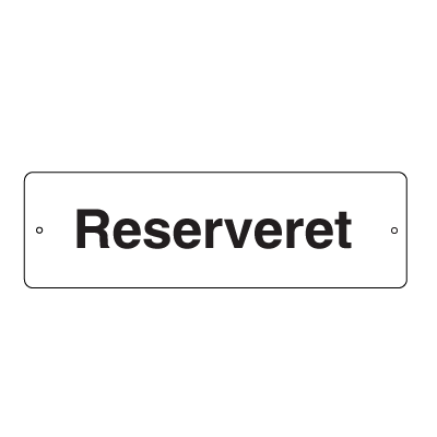 Reserveret med jordspyd - 2 mm aluminium - 100 x 400 mm