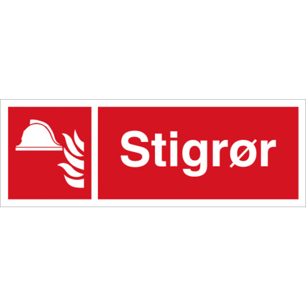 Skilt Stigrør brandskilte - Plast (indendørs brug) / 140 x 420 mm | | DISCOUNT | Stigrør