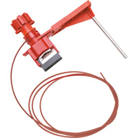 Lille Universal Valve Lockout m / Nylon Cable & Blokering Arm