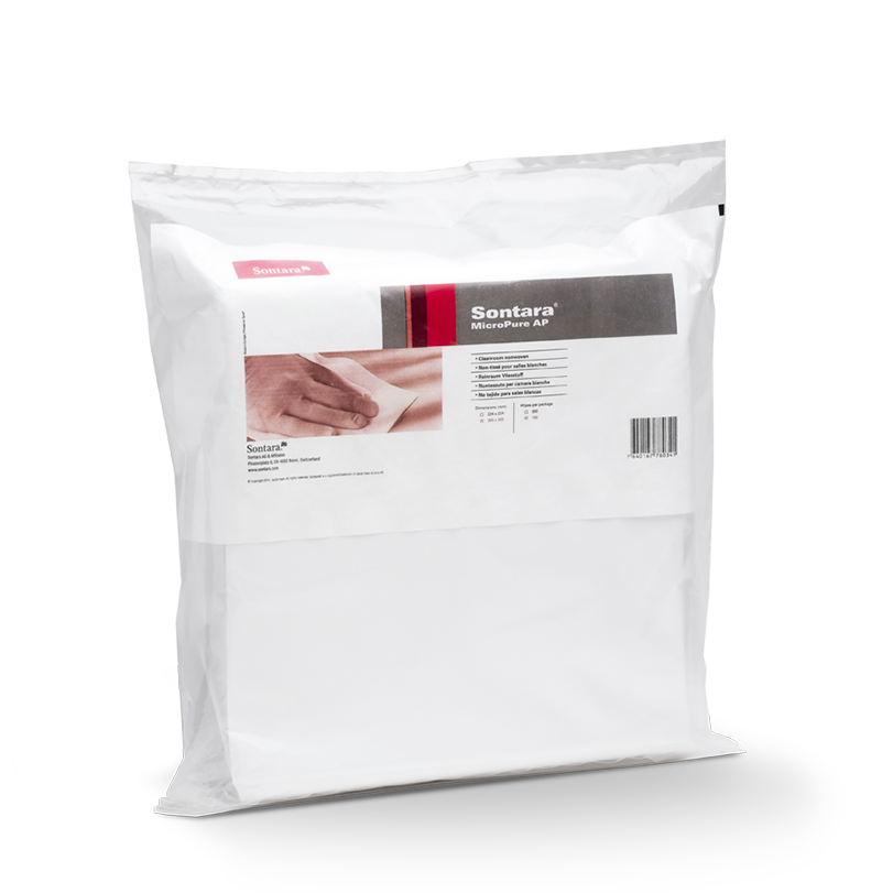 Renrum wipes SONTARA MICROPURE AP NON STERILE WIPE 224 x 224 mm, Pose a 300 stk. Egnet til ISO klasse 6 - 9