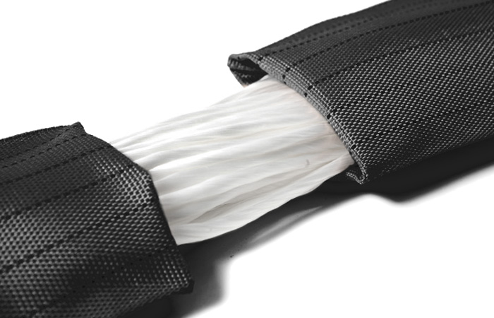 Sort rundsling med polyester gjord, WLL 2 ton - 1 m / 0,5 meter
