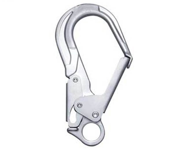 Stilladskrog Maxikarabinhage, mastehage stål med 60 mm åbning godkendt til tværgående belastning, YN 3630T Rebar Hook