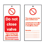 Tagout: Advarsel Tags