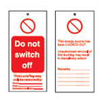 Tagout: Advarsel Tags