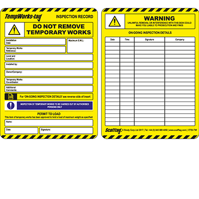TempWorks-tag inserts