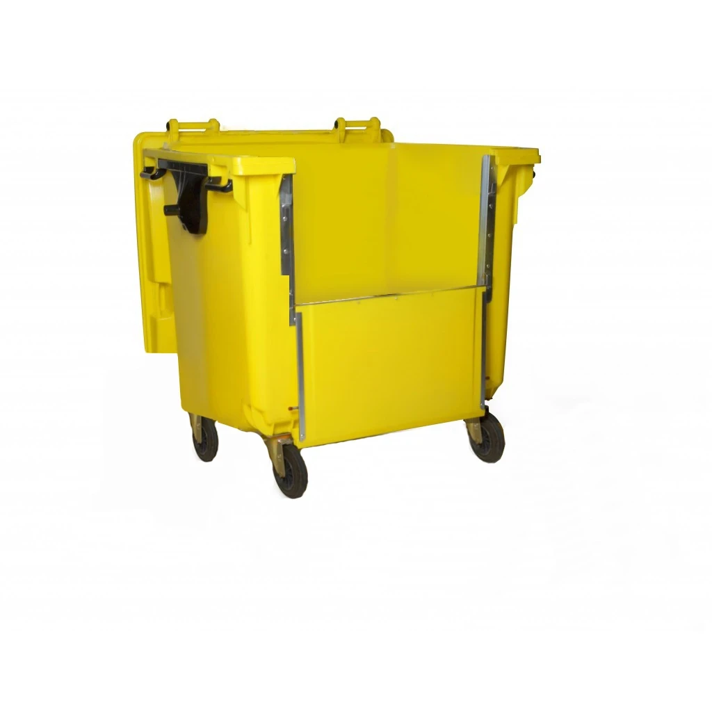 Tom container kapacitet 900 liter med smart front åbning samt 4 hjul,