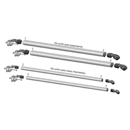 [23-A-0733905] Plastik kobling mellem lejder og rækværk - Connection kit Ladder/guardrail (x2) 1000 mm