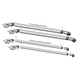 [23-A-0733906] Aluminium kobling mellem lejder og rækværk - Connection kit Ladder/guardrail (x2) 1000 mm